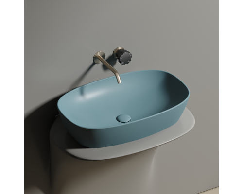 Чаша накладная овальная Ceramica Nova Element 60x38 Зеленый Матовый