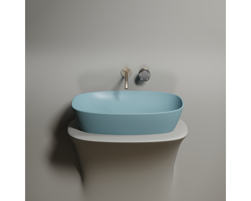 Чаша накладная овальная Ceramica Nova Element 60x38 Зеленый Матовый