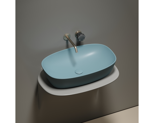 Чаша накладная овальная Ceramica Nova Element 60x38 Зеленый Матовый