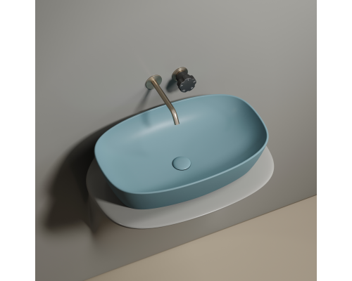 Чаша накладная овальная Ceramica Nova Element 60x38 Зеленый Матовый