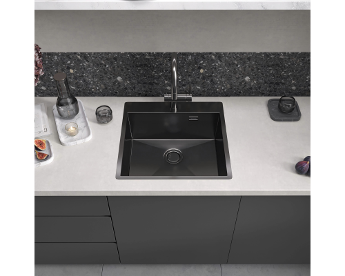 Кухонная мойка Reflexion Iseo RX2250BL оружейная сталь