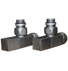 ВЕНТИЛЬ ЗАПОРНЫЙ УГЛОВОЙ КВАДР 3/4" x 1/2" г/ш SG 01CH0405/2 Silver матовый (НИКА)