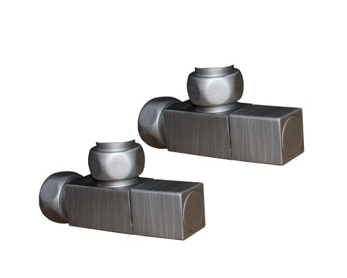 ВЕНТИЛЬ ЗАПОРНЫЙ УГЛОВОЙ КВАДР 3/4" x 1/2" г/ш SG 01CH0405/2 Silver матовый (НИКА)