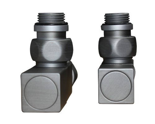 ВЕНТИЛЬ ЗАПОРНЫЙ УГЛОВОЙ КВАДР 3/4" x 1/2" г/ш SG 01CH0405/2 Silver матовый (НИКА)