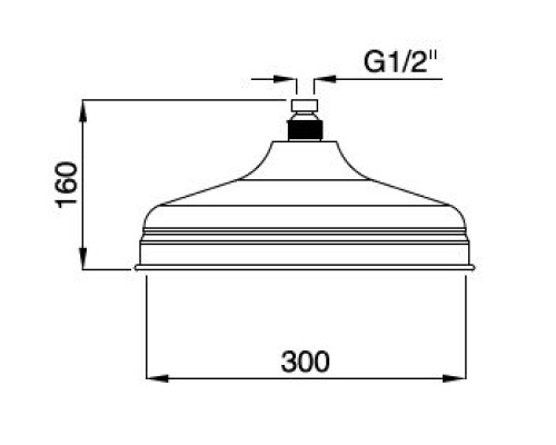 Верхний душ Cezares CZR-U-SP8-30-03/24 Золото 24 карат