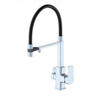 Смеситель для кухни с гибким изливом и подключением фильтра Wonzon&Woghand, Хром