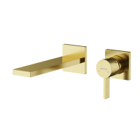 Смеситель для раковины SANCOS Linn c внутренней частью, брашированное золото, SC9021BG