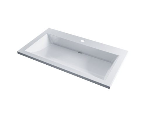 Раковина для ванной 80 см, Uperwood Infinity, белая глянцевая