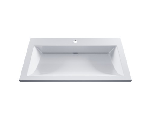 Раковина для ванной 80 см, Uperwood Infinity, белая глянцевая