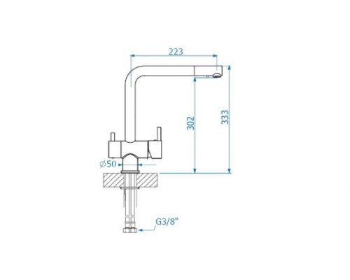 Смеситель для кухни Alveus Aquila G55 Beige 1139807 Бежевый