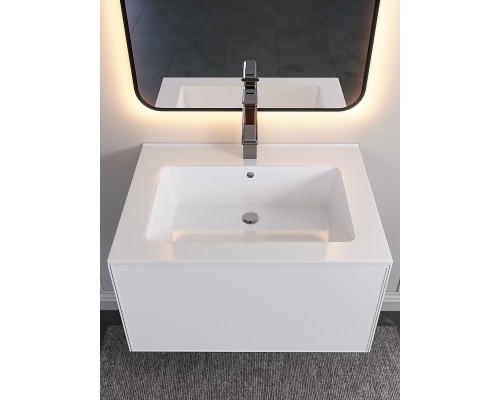 Раковина для ванной 66 см, Uperwood Parma Premium, белая глянцевая