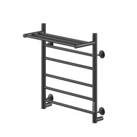 Электрический полотенцесушитель Ника Way-2 60/50 U с полкой Черный матовый