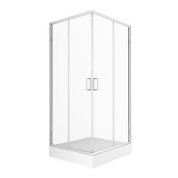 Душевое ограждение NEW TRENDY SUVIA с поддоном 80x80x201 хром