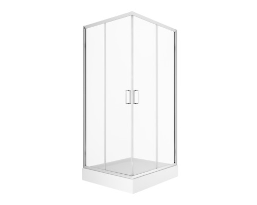 Душевое ограждение NEW TRENDY SUVIA с поддоном 80x80x201 хром