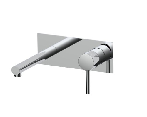 Встраиваемый в стену однорычажный смеситель для раковины AQG Stick One, хром