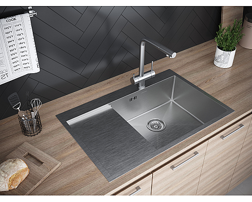Кухонная мойка Paulmark Atlan 78 R PM217851-BSR Брашированная сталь Кухонная мойка Paulmark Atlan 78 R PM217851-BSR Брашированная сталь