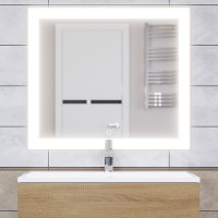 Зеркало для ванной с подсветкой Uperwood Barsa 80х70 см, сенсор/антизапотевание