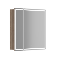 Зеркальный шкаф SANCOS Mirror 790x150х740 мм, с LED подсветкой, дуб галифакс MI80EG