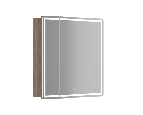 Зеркальный шкаф SANCOS Mirror 790x150х740 мм, с LED подсветкой, дуб галифакс MI80EG