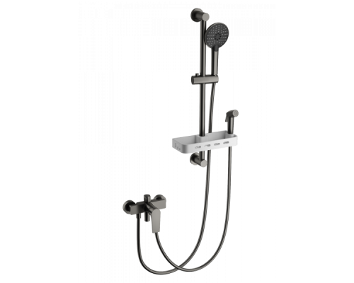 Смеситель для ванны с душевым гарнитуром Wonzon&Woghand, Темный графит