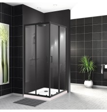 Душевой уголок BelBagno Uno 100х100 UNO-195-A-2-100-C-NERO Черный матовый