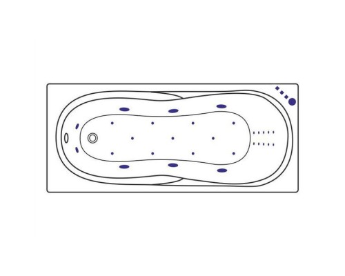 Ванна гидромассажная Excellent Sekwana 170x75 Ultra Nano Золото