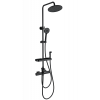 Душевая система с термостатом Wonzon&Woghand, Черный матовый