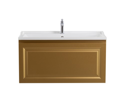 Тумба под раковину Cezares Giubileo 100 GIUBILEO-N-100-1C-SO-BORO-P подвесная Брашированное золото