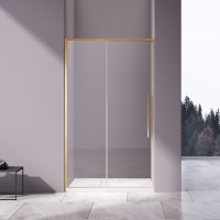 Душевая дверь Vincea Slim-N VDS-4SN130CLG, 130, брашированное золото, стекло прозрачное