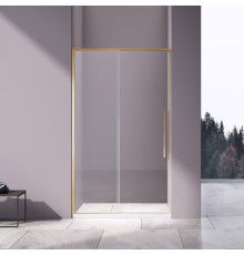 Душевая дверь Vincea Slim-N, 110, брашированное золото, стекло прозрачное