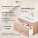 Тумба под раковину подвесная Uperwood Eva 74х47,2х35 см, Крафт Табачный
