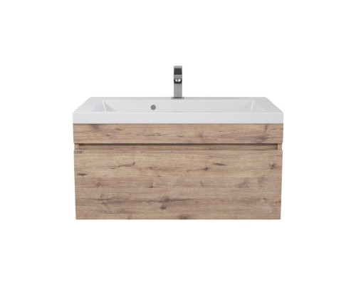 Тумба под раковину подвесная Uperwood Eva 74х47,2х35 см, Крафт Табачный