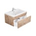 Тумба под раковину подвесная Uperwood Eva 74х47,2х35 см, Крафт Табачный