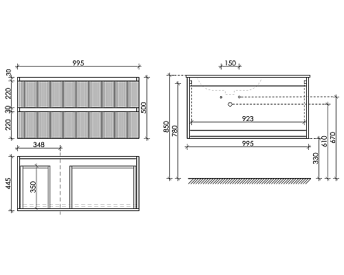 Тумба под раковину Sancos SNOB T 100x50 Doha Soft Тумба под раковину Sancos SNOB T 100x50 Doha Soft