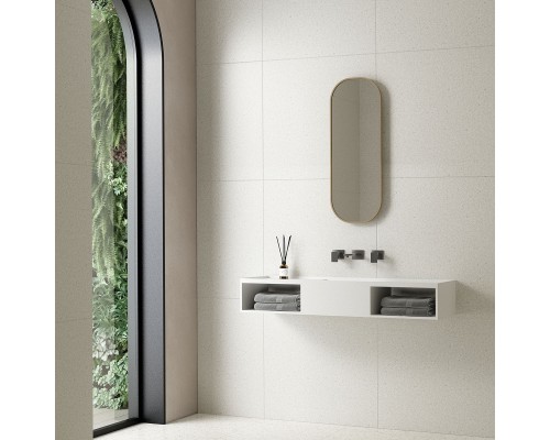 Раковина из искусственного камня Vincea VWB-6S212MW 1200x400x200 подвесная белый матовый