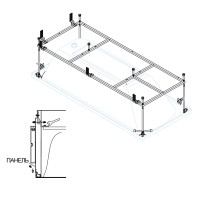 Металлический каркас для акриловой ванны Cezares TEBE-MF-L