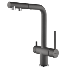 Смеситель для кухни Paulmark Serpentine Se213222-GRM Серый металлик