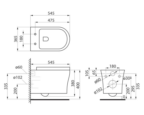 Унитаз подвесной BelBagno BB1224CHR
