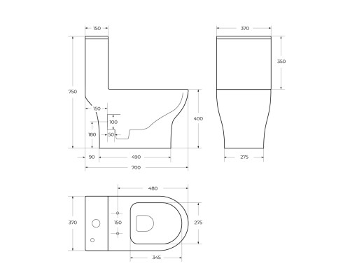 Унитаз моноблок BelBagno Lounge с сиденьем Микролифт