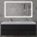 Тумба под двойную раковину подвесная Uperwood Tanos 120х45х50 см, черная матовая, 4 ящика