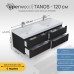 Тумба под двойную раковину подвесная Uperwood Tanos 120х45х50 см, черная матовая, 4 ящика