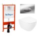 Комплект унитаза Cezares Stylus CZR-513-TH-R/CZR2316SC с инсталляцией BelBagno BB026/BB051CR с сиденьем Микролифт и клавишей смыва Хром