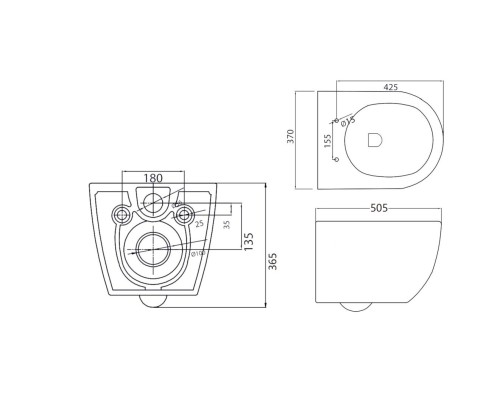Комплект унитаза Cezares Stylus CZR-513-TH-R/CZR2316SC с инсталляцией BelBagno BB026/BB051CR с сиденьем Микролифт и клавишей смыва Хром