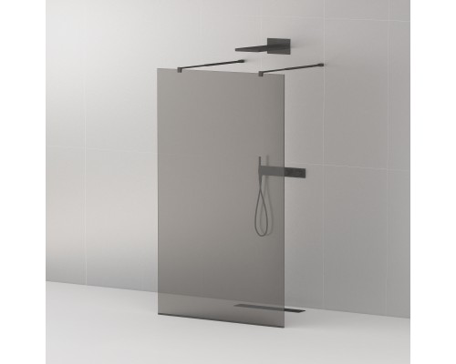 Душевая перегородка Cezares Liberta 80 LIBERTA-L-2-80-GR-NERO Черный матовый