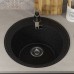 Кухонная мойка из искусственного камня Uperwood ECON UPD-405-004, круглая, черная матовая