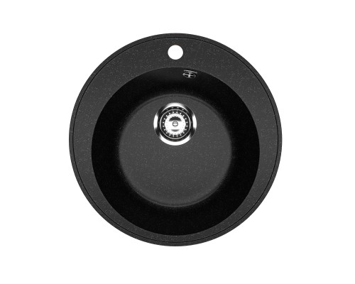 Кухонная мойка из искусственного камня Uperwood ECON UPD-405-004, круглая, черная матовая