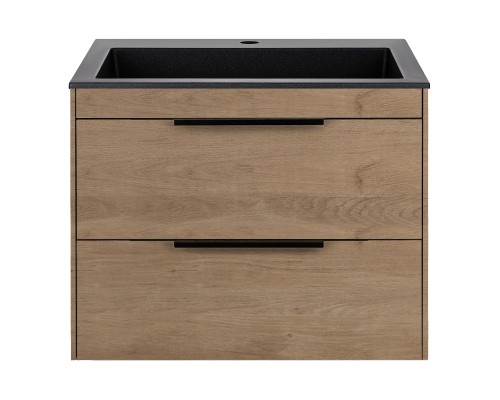 База под раковину Vincea Chiara 2D 600 подвесная 2 выкатных ящика Soft-close N.Oak