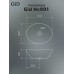 Черная матовая керамическая раковина Gid Nc901
