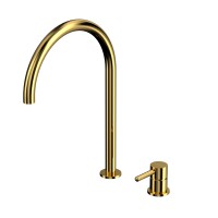 Смеситель для умывальника с выносным управлением Whitecross Y Y1218GL золото