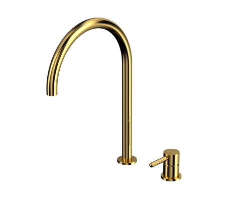 Смеситель для умывальника с выносным управлением Whitecross Y Y1218GL золото